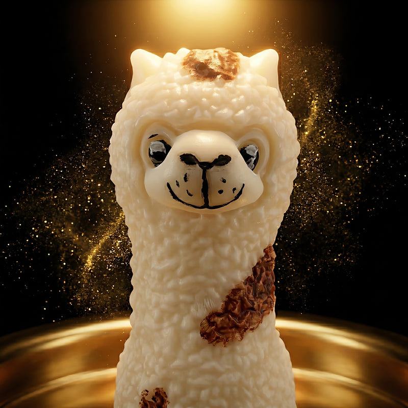 Alpaca | Hand-painted Scented Candle | Signature Coconut Blend (Soy-Free)