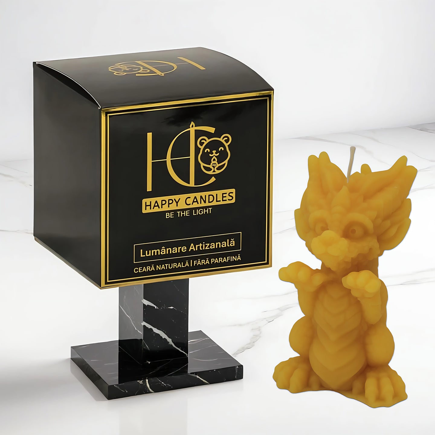 Baby Dragon Beeswax Candle Yellow Cover Image