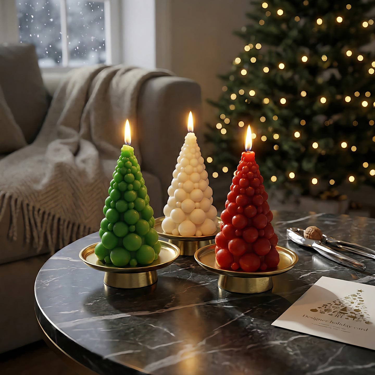 Bubble Christmas Tree Beeswax Candle Accord 3