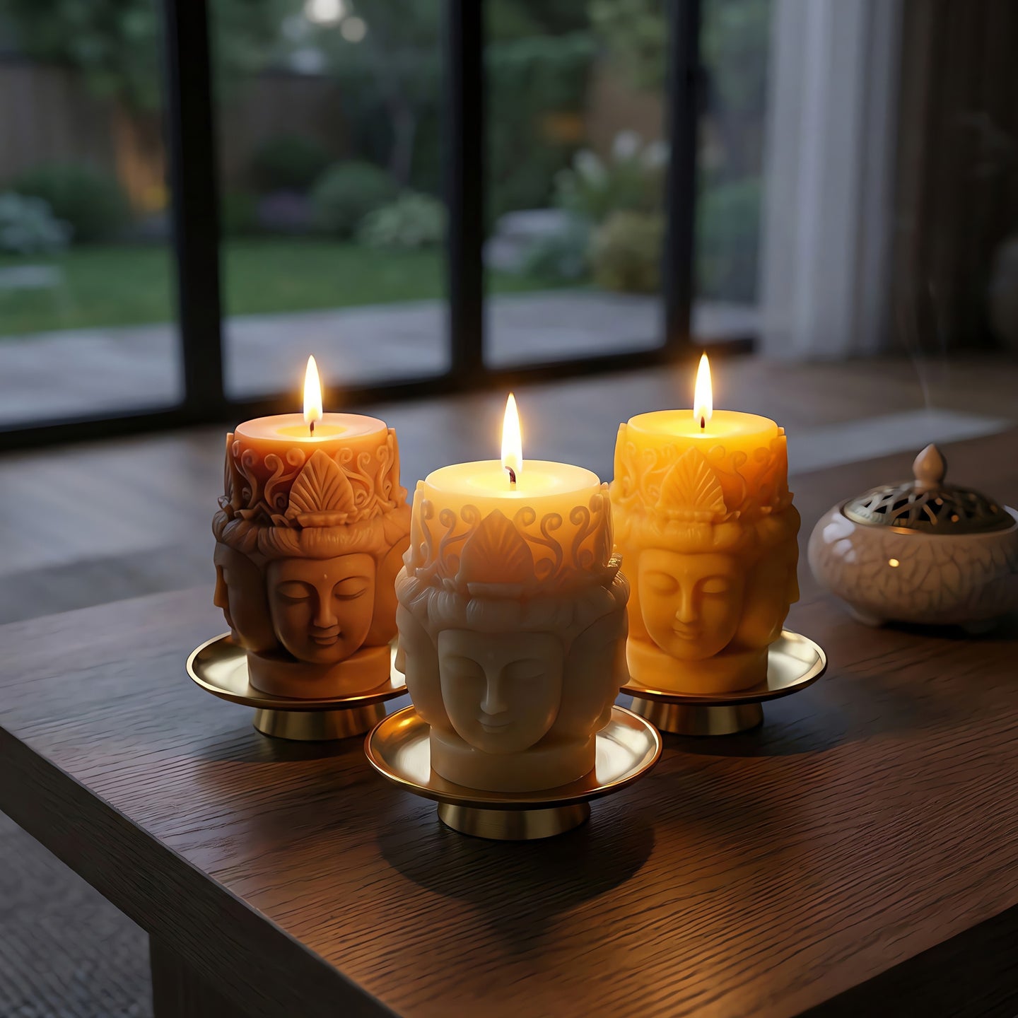 Buddha Beeswax Candle Accord 3