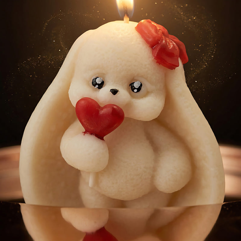 Bunny Love | Hand-painted Scented Candle | Signature Coconut Blend (Soy-Free)