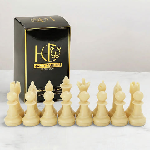 Chess Beeswax Decorative Set 16 Ivory Cover Image