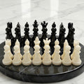 Chess Beeswax Decorative Set 32 Imperial Noir Black Marble Cover Image
