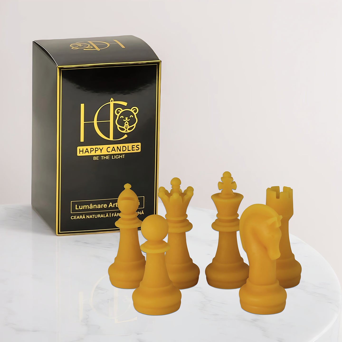 Chess Beeswax Decorative Set 6 Yellow Cover Image