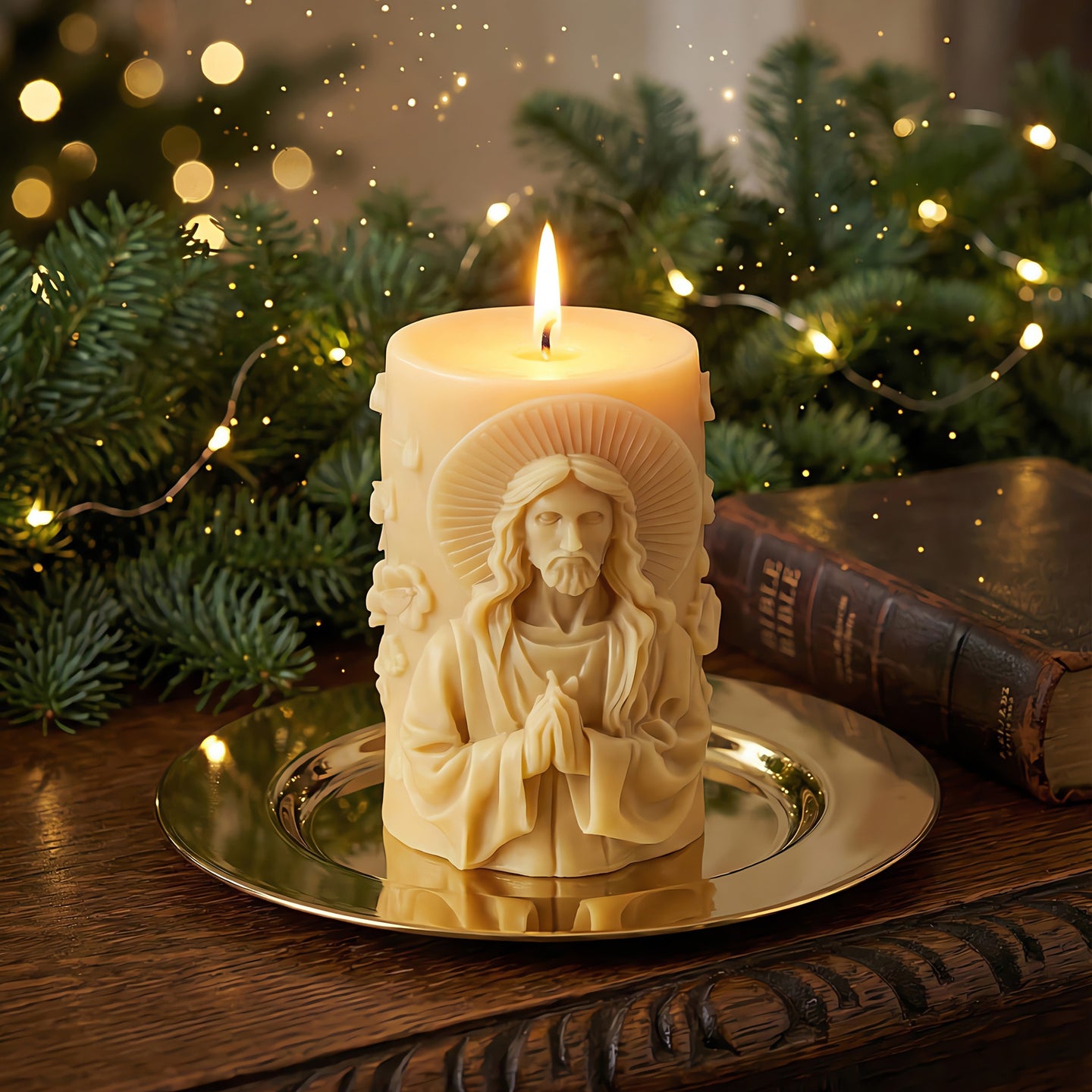 Christ Beeswax Candle Accord 1