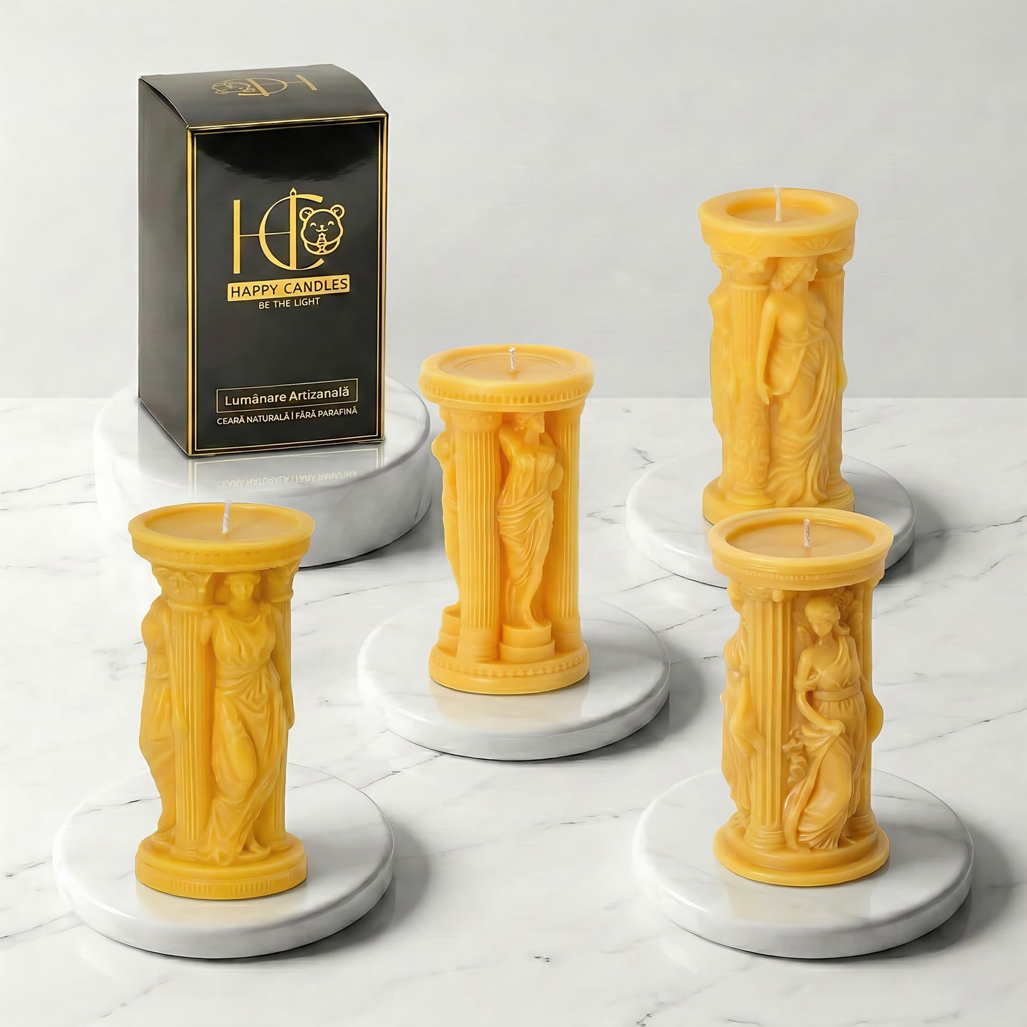 Greek Goddess Beeswax Candle Set Yellow Cover Image