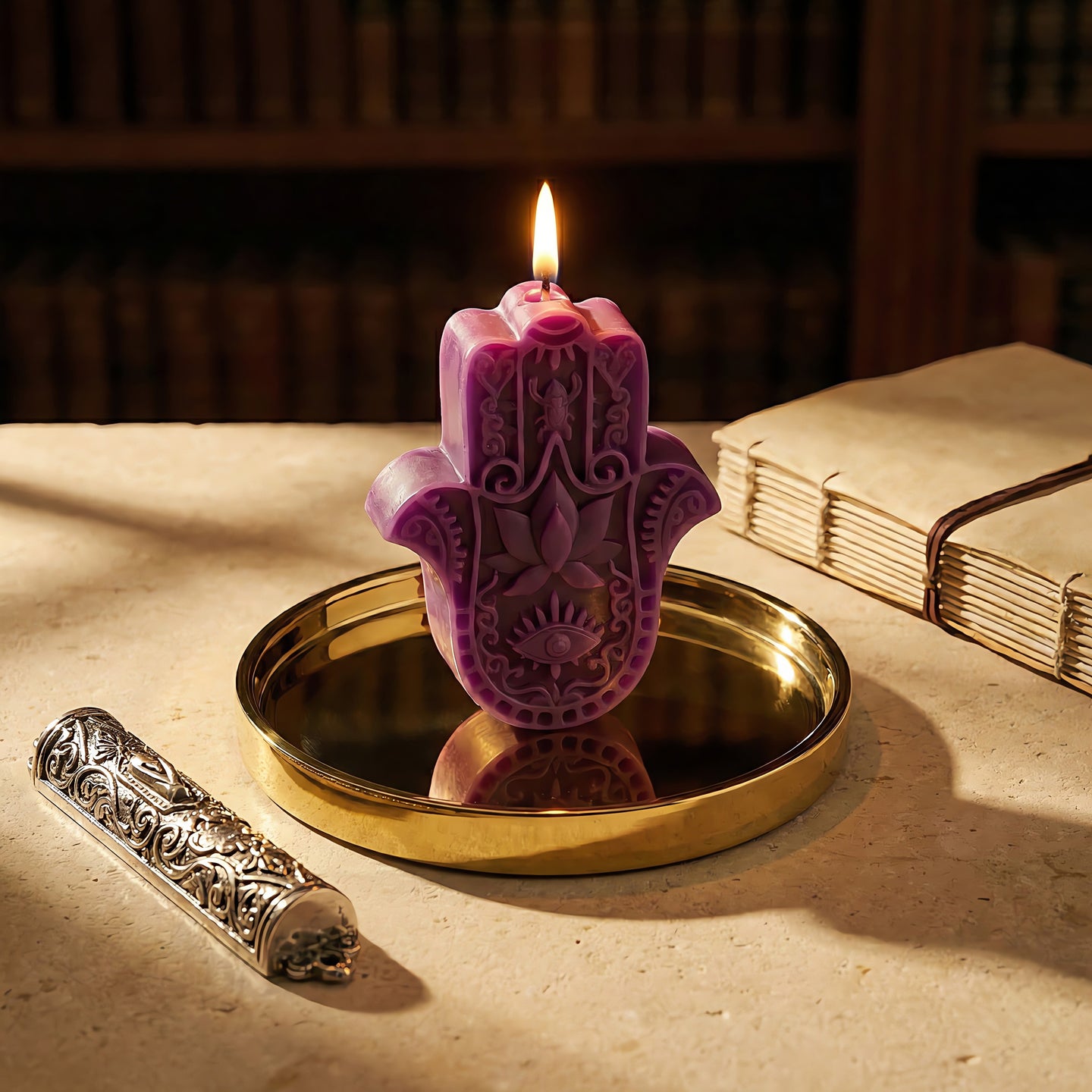 Hamsa Beeswax Candle Accord 1