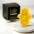 Hamsa Beeswax Candle Yellow Cover Image