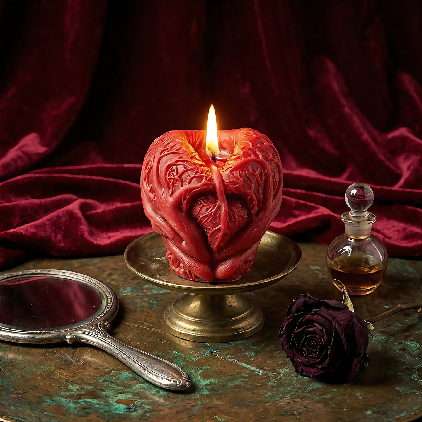 Haunted Hearts Beeswax Candle Accord 2