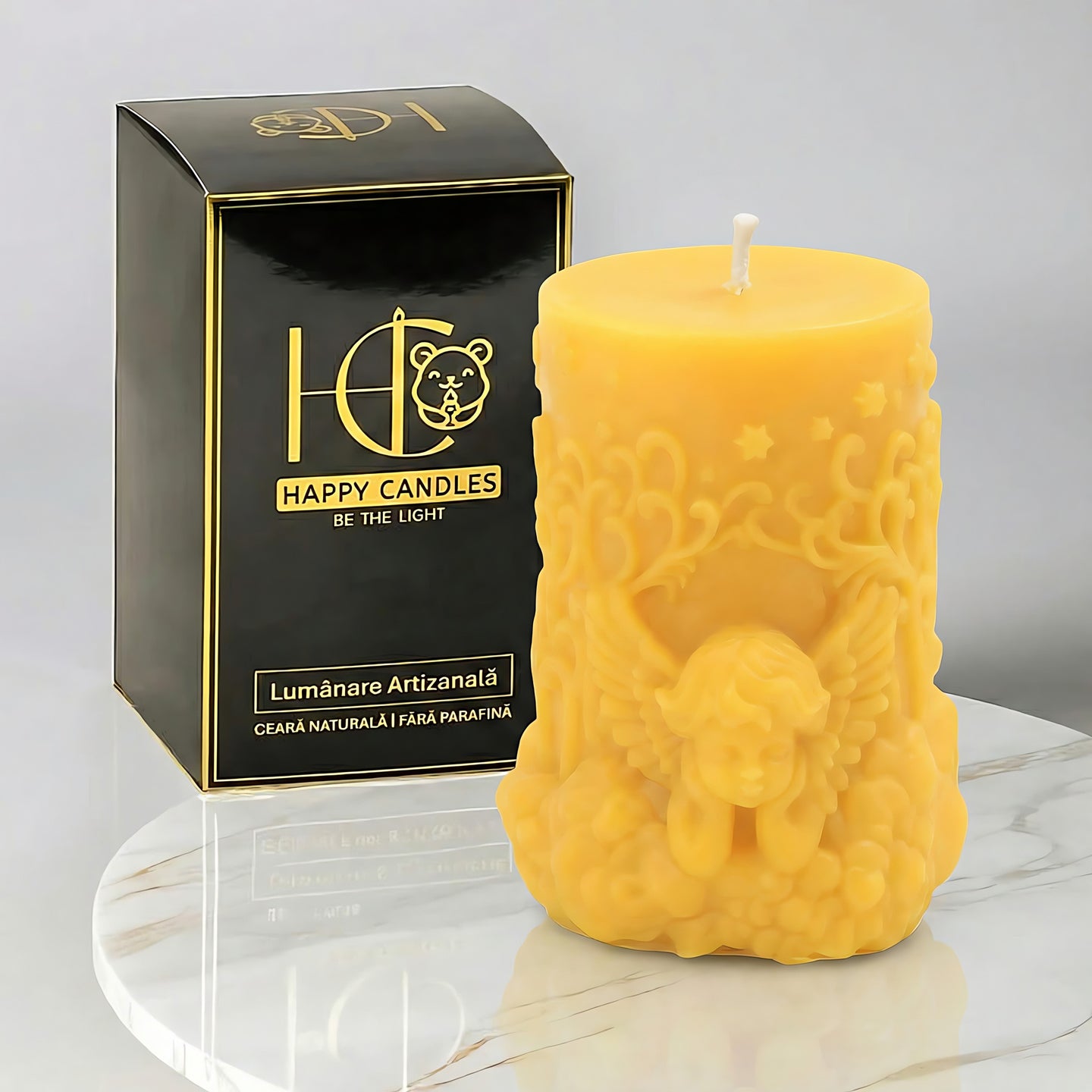 Little Angel Beeswax Candle Yellow Cover Image