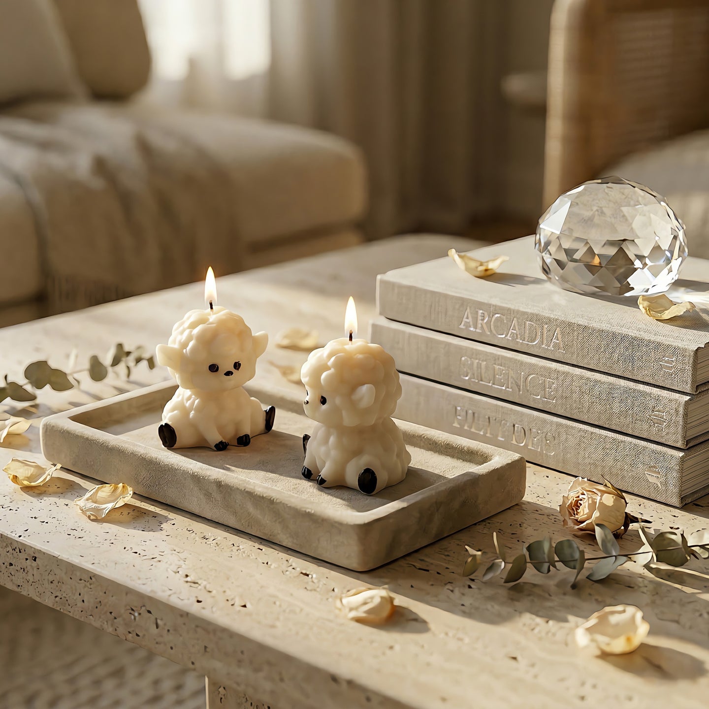 Little Sheep | Hand-painted Scented Candle | Signature Coconut Blend (Soy-Free)