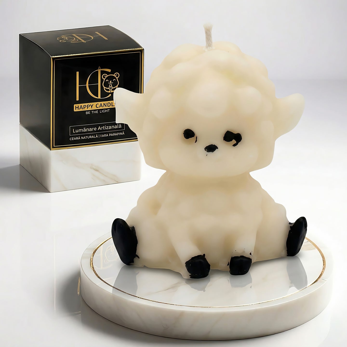 Little Sheep | Hand-painted Scented Candle | Signature Coconut Blend (Soy-Free)