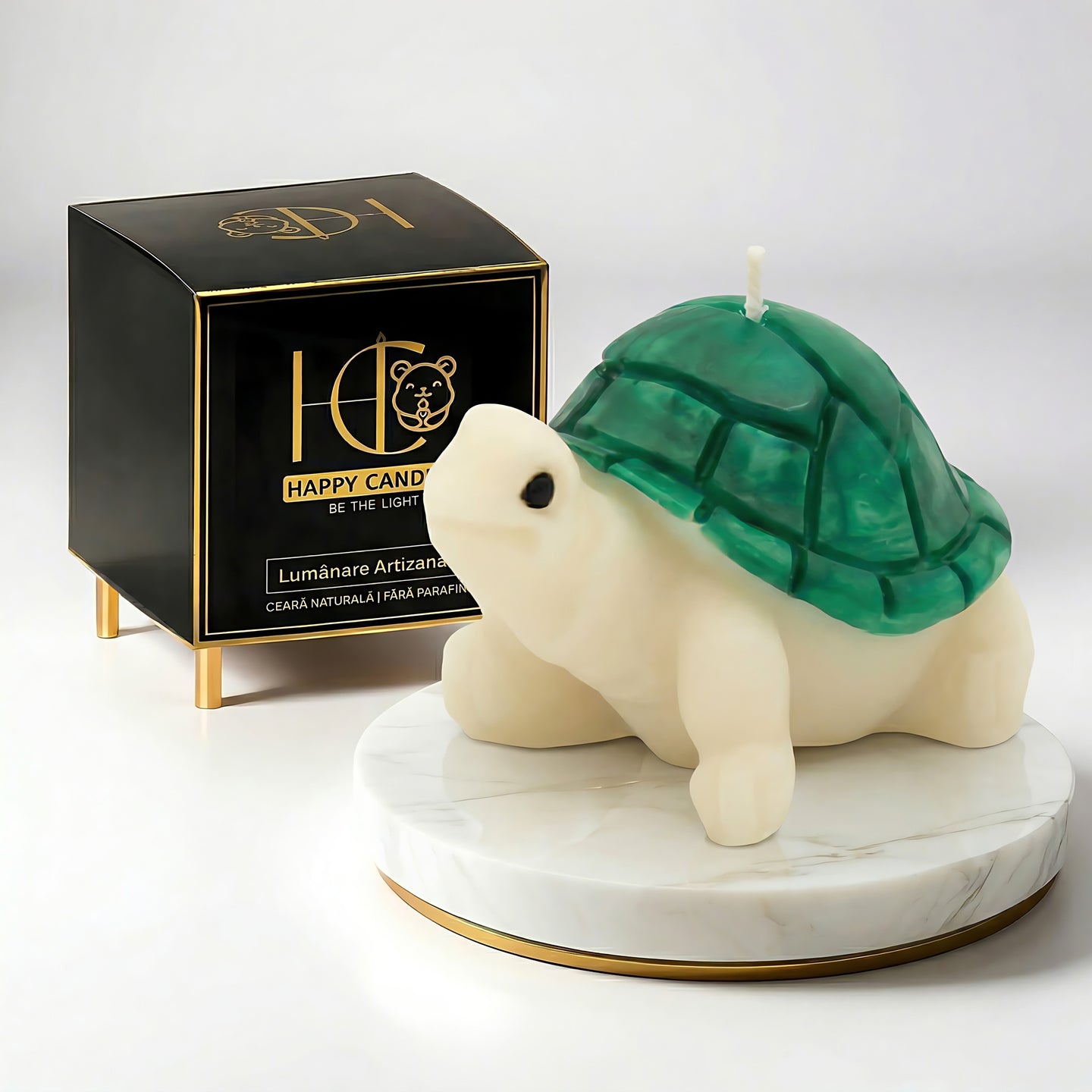 Little Turtle | Hand-painted Scented Candle | Signature Coconut Blend (Soy-Free)