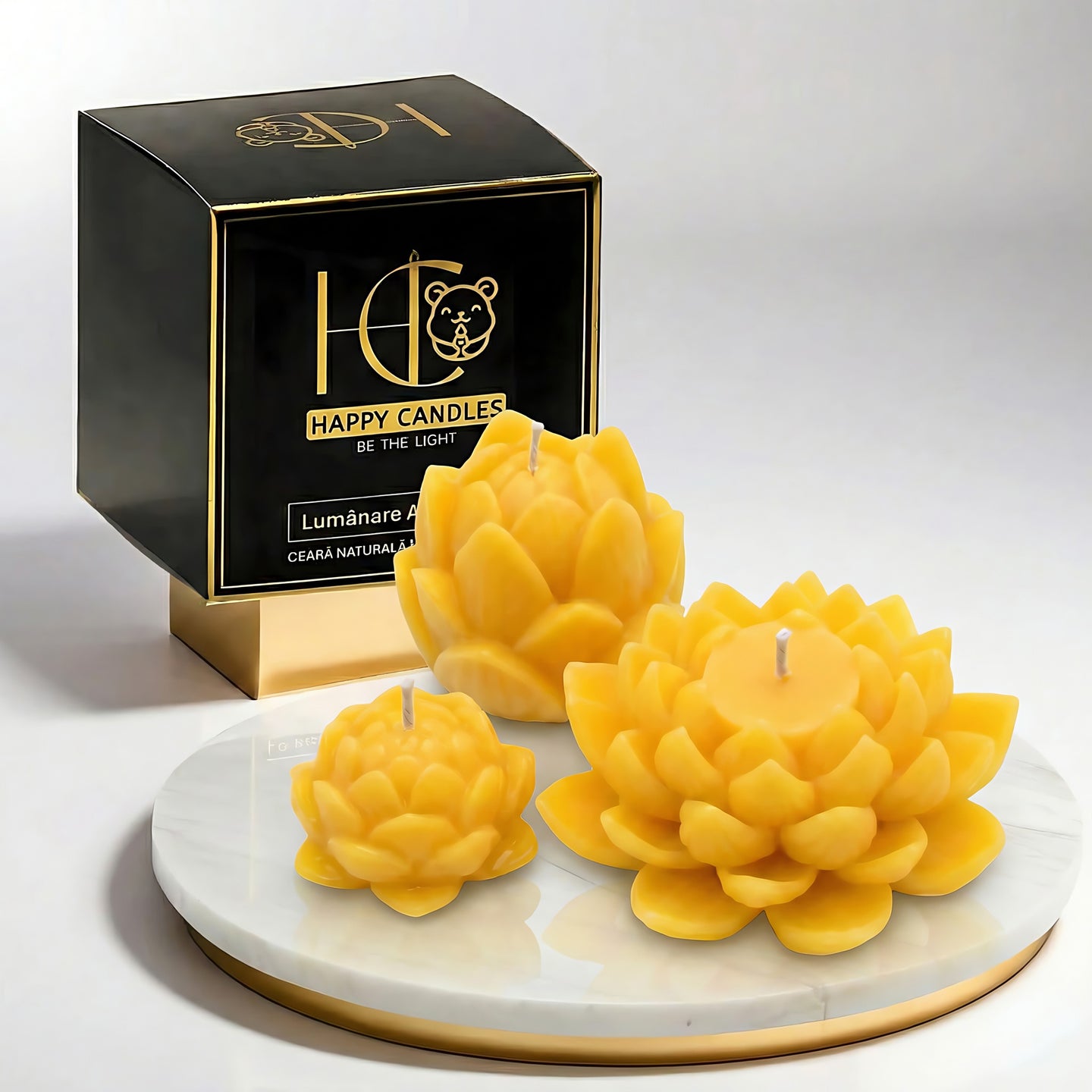 Lotus Beeswax Candle Set 1 Yellow Cover Image