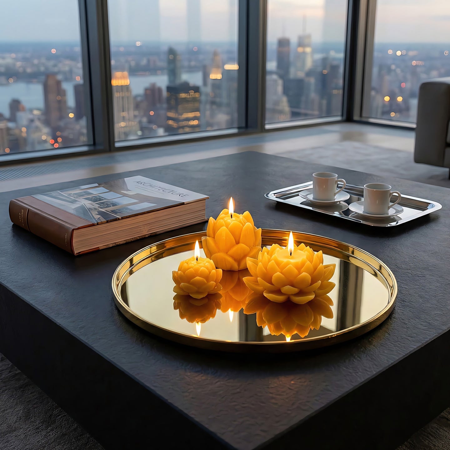 Lotus Beeswax Candle Set Accord 3