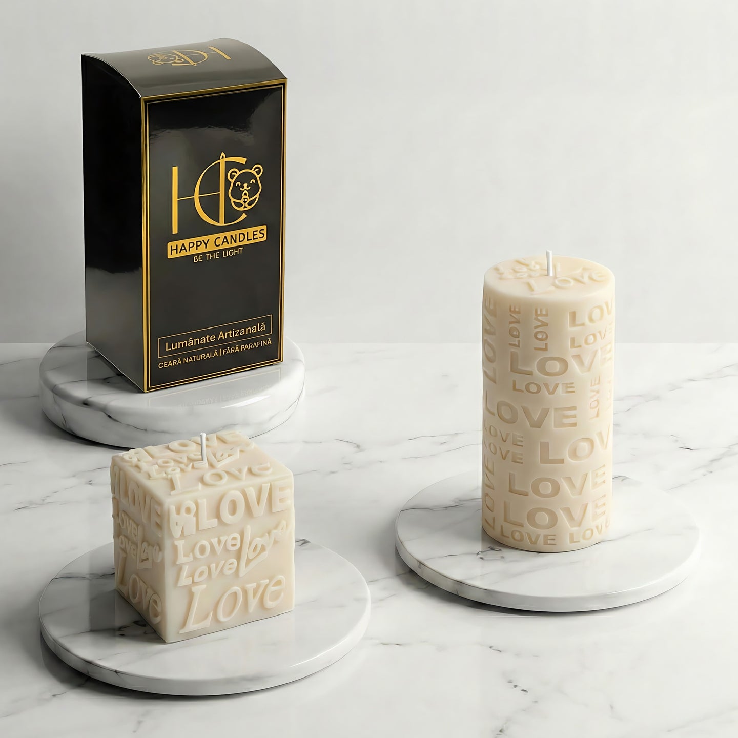 Love Shapes Scented Candle Set White Cover Image