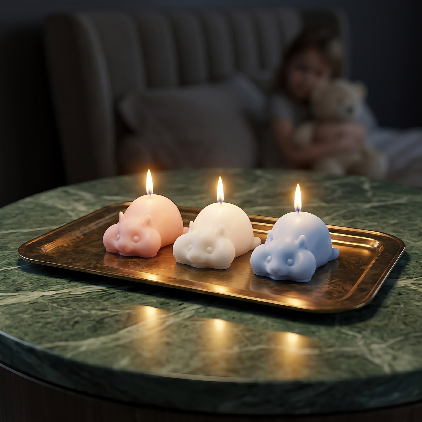 Nibbles the Hamster | Scented Candle | Signature Coconut Blend (Soy-Free)