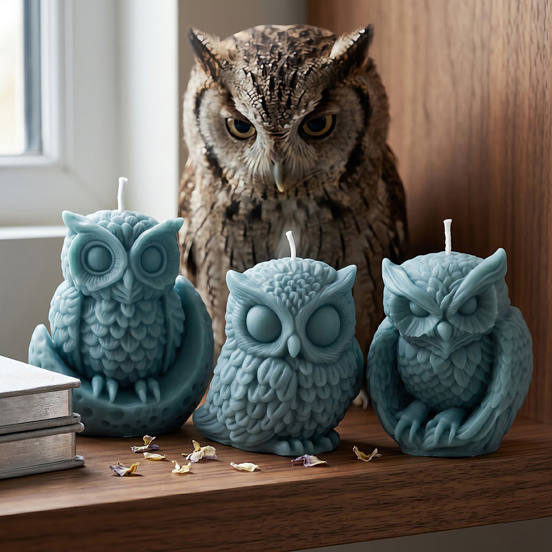 Owls | Scented Candle Set | Signature Coconut Blend (Soy-Free)
