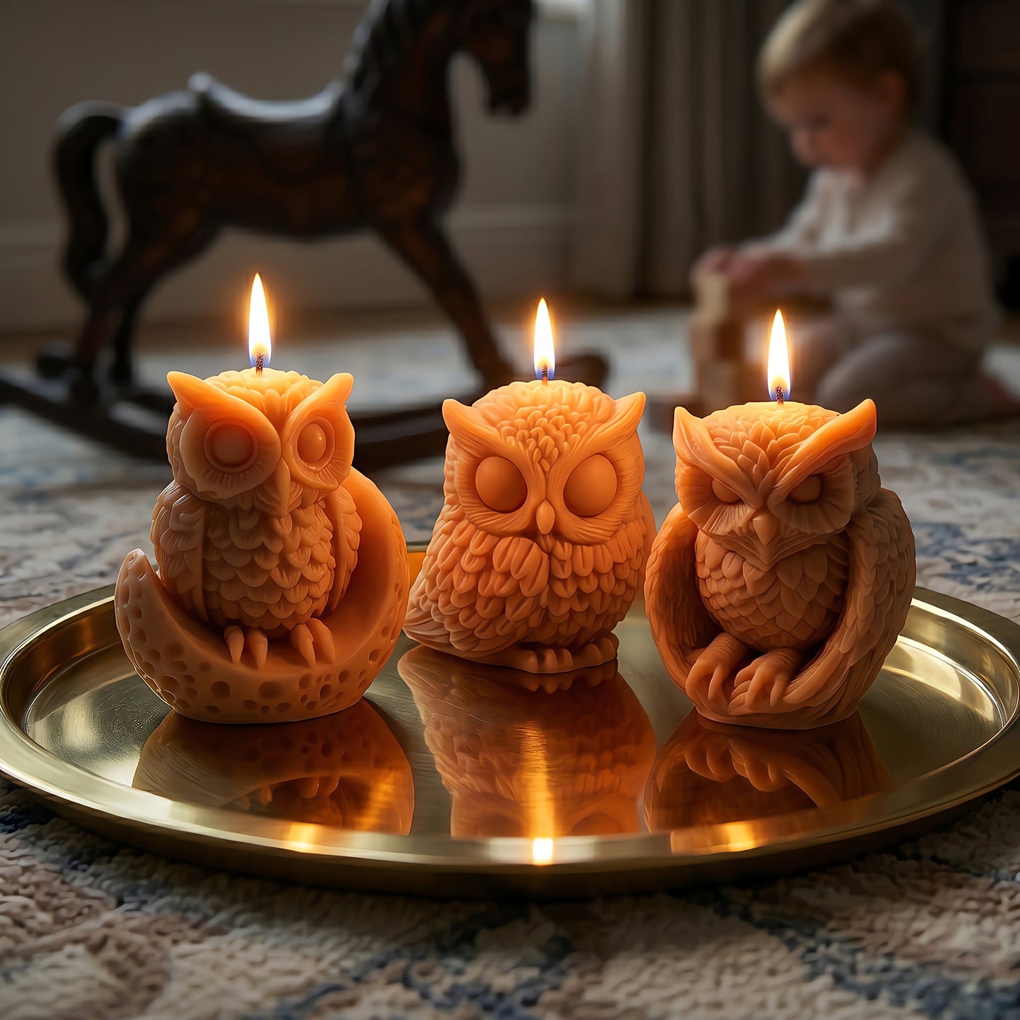 Owls | Scented Candle Set | Signature Coconut Blend (Soy-Free)