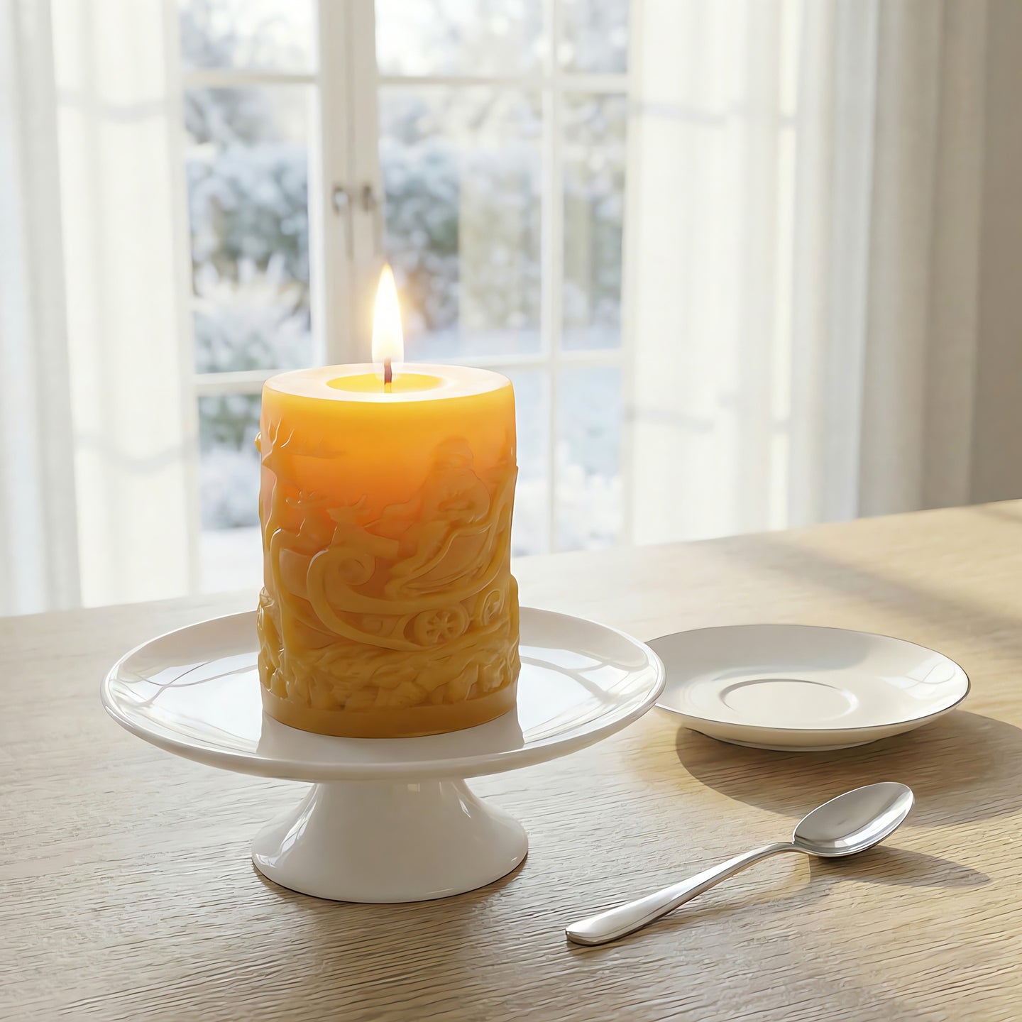 Santas Sleigh Beeswax Candle Accord 3