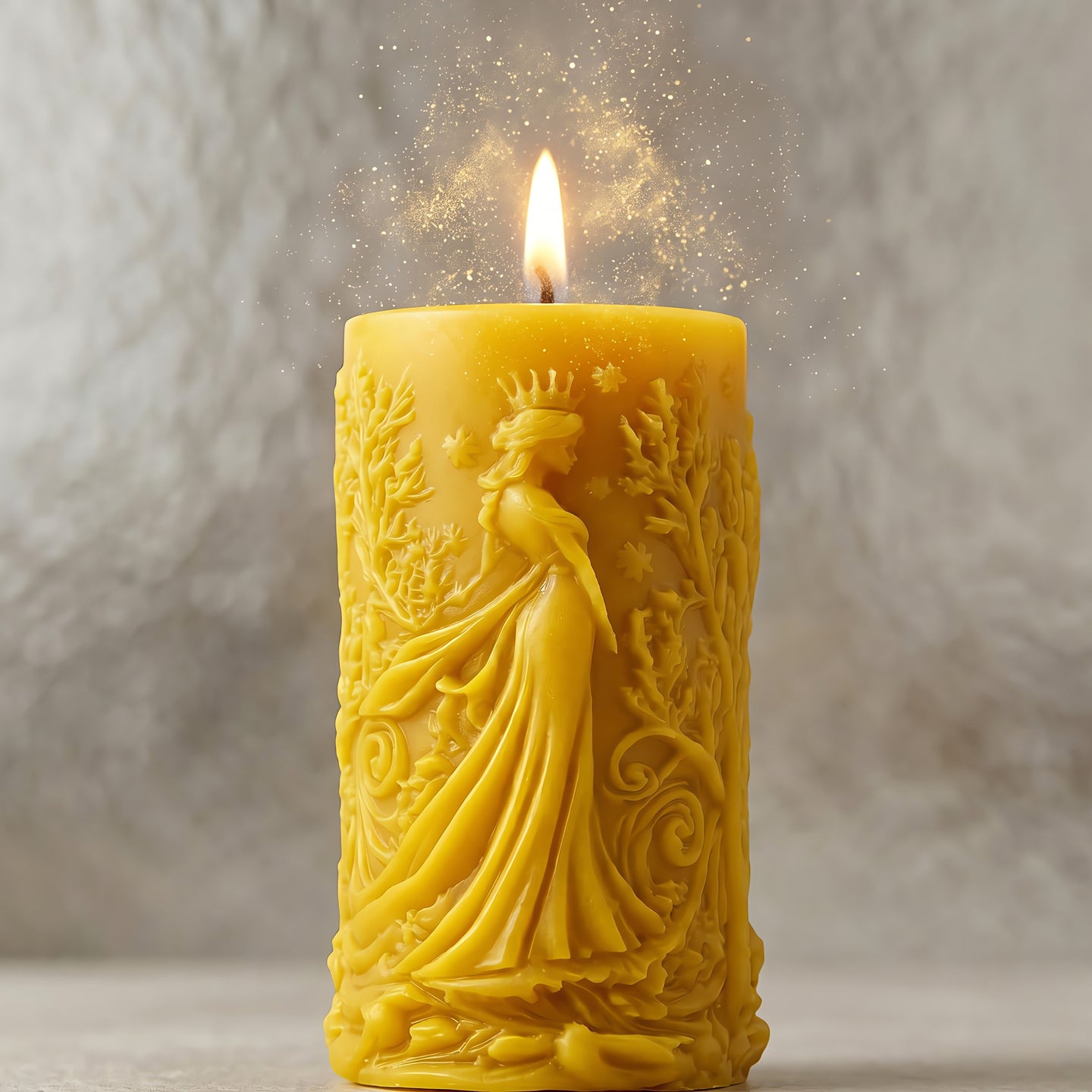 Snow Queen | 100% Pure Beeswax Candle | Natural Honey Aroma