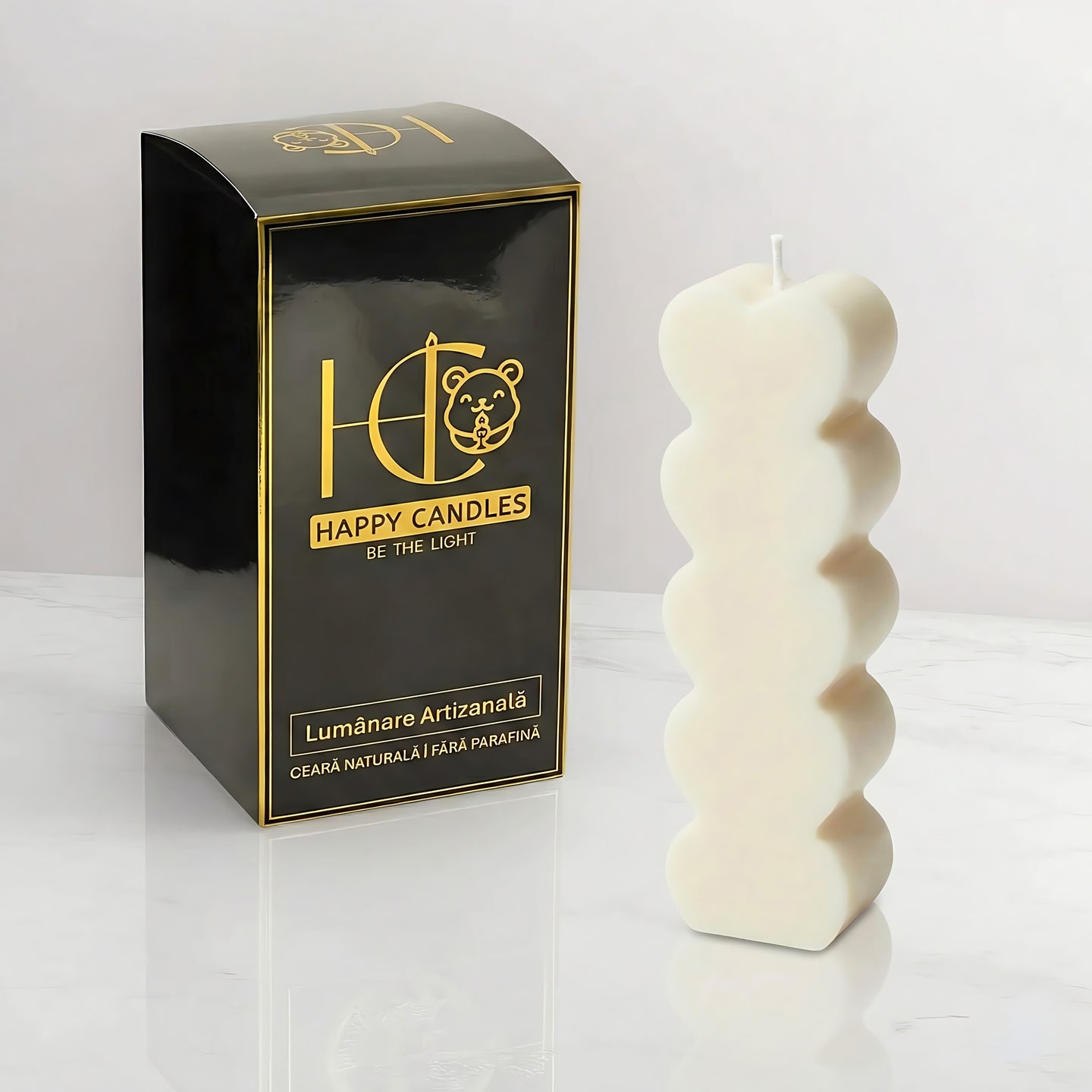 Stacked Hearts Scented Candle Large White Cover Image