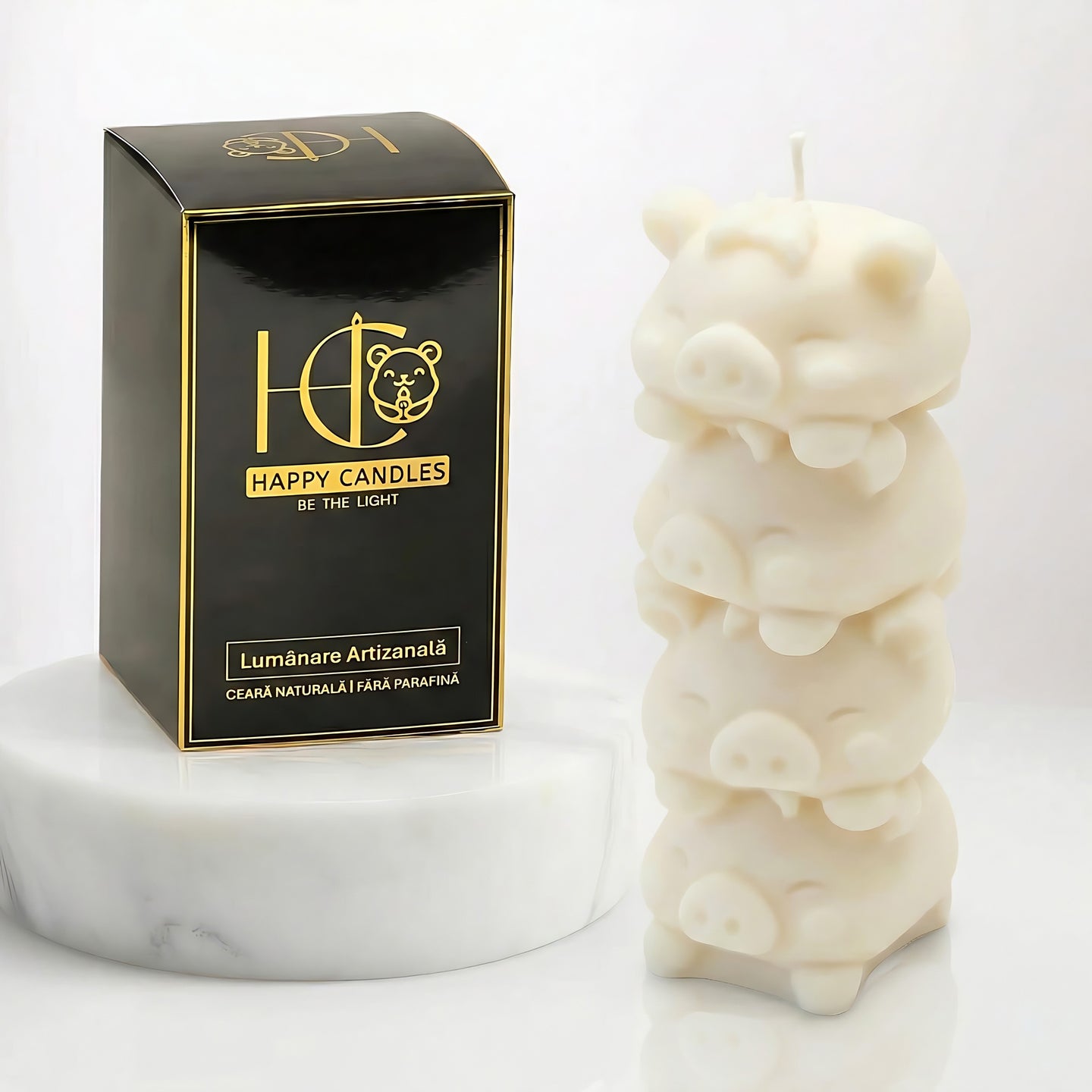 Stacked Piglets | Scented Candle | Signature Coconut Blend (Soy-Free)