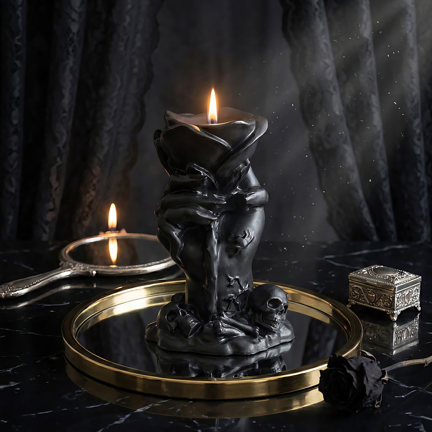 Witchs Rose Beeswax Candle Accord 1