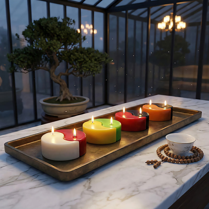 Yin Yang Beeswax Candle Set Accord 3