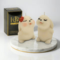 Zen Bunnies | Hand-painted Scented Candle Set | Signature Coconut Blend (Soy-Free)